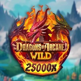 Dragons of Arcane Wild slot logo by Foxium at Wyns Casino
